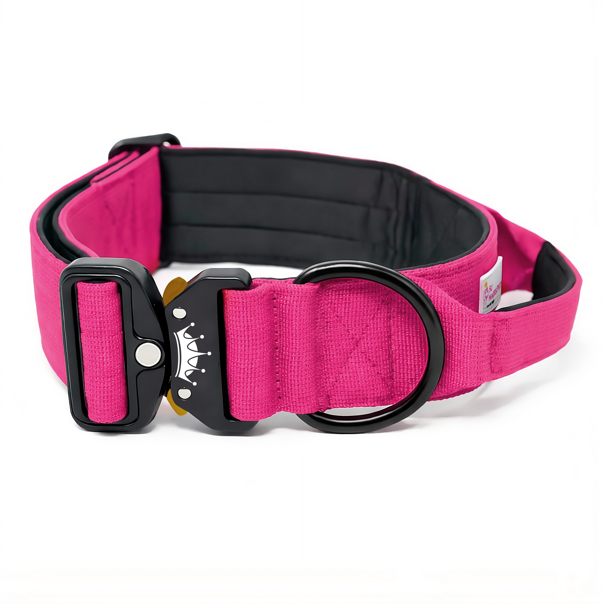 Collar Táctico Rojo para Perros con Asa de Control | Su MajesPet