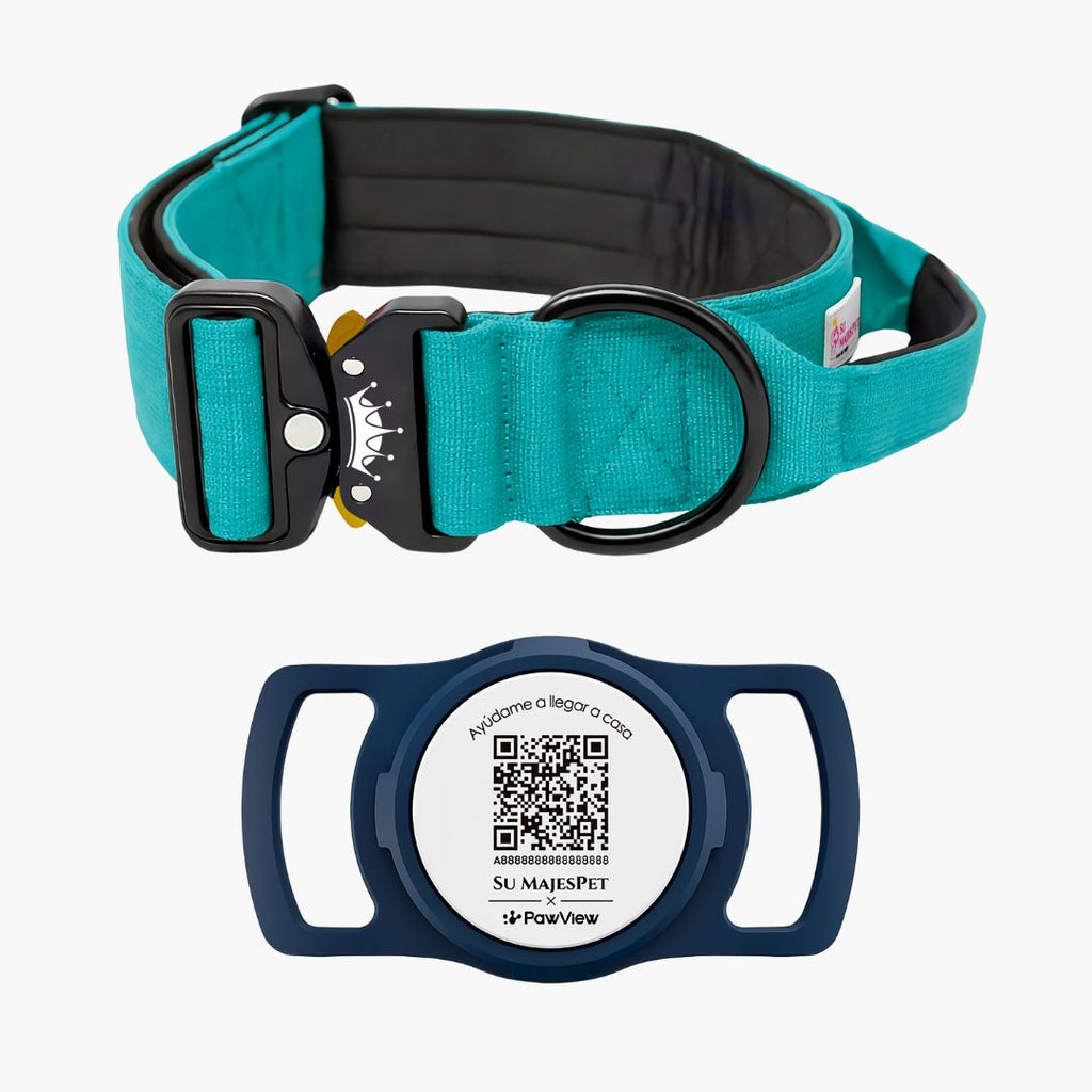 Kit Identidad Imperial: Collar Imperial + Placa QR Mi Nombre Es | Su MajesPet
