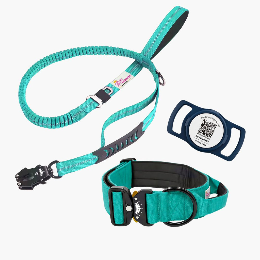 Kit de Paseo Imperial Pro: Collar Imperial + Correa Marcha Imperial + Placa ID Mi Nombre Es