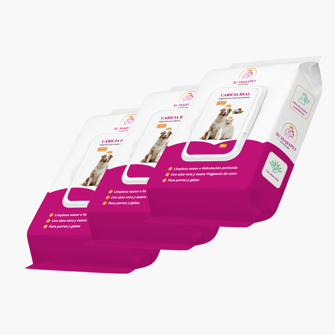 Kit de guantes limpieza de perros