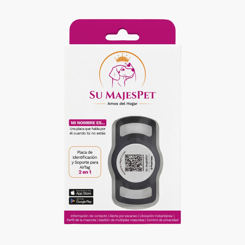 Mi Nombre Es, Placa de Identificación Inteligente para Mascotas | Soporte AirTag