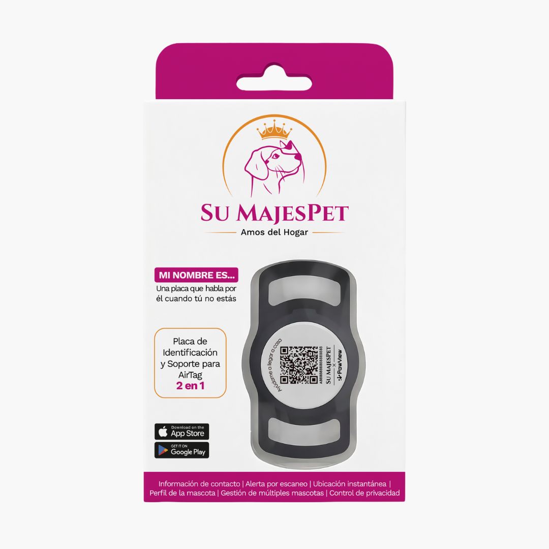 Mi Nombre Es, Placa de Identificación Inteligente para Mascotas | Soporte AirTag